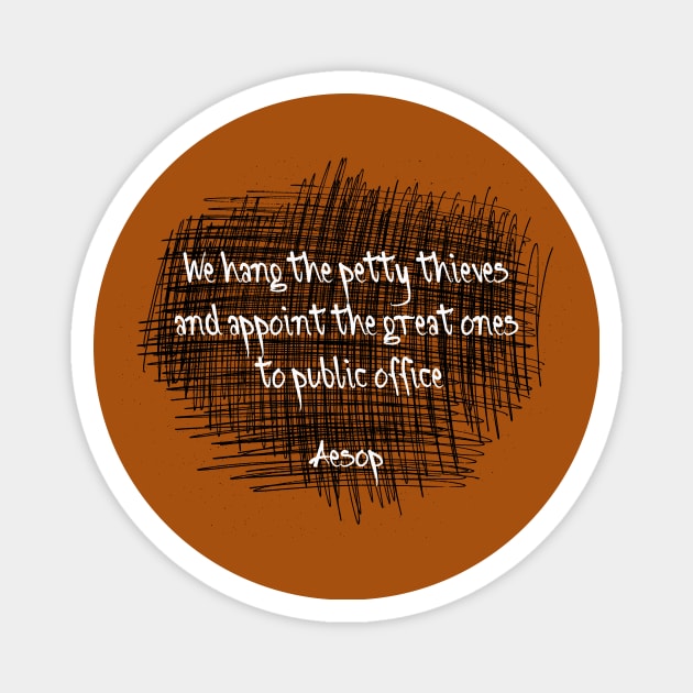 Aesop Satire. Words of Wisdom Collection Magnet by ArtlyStudio